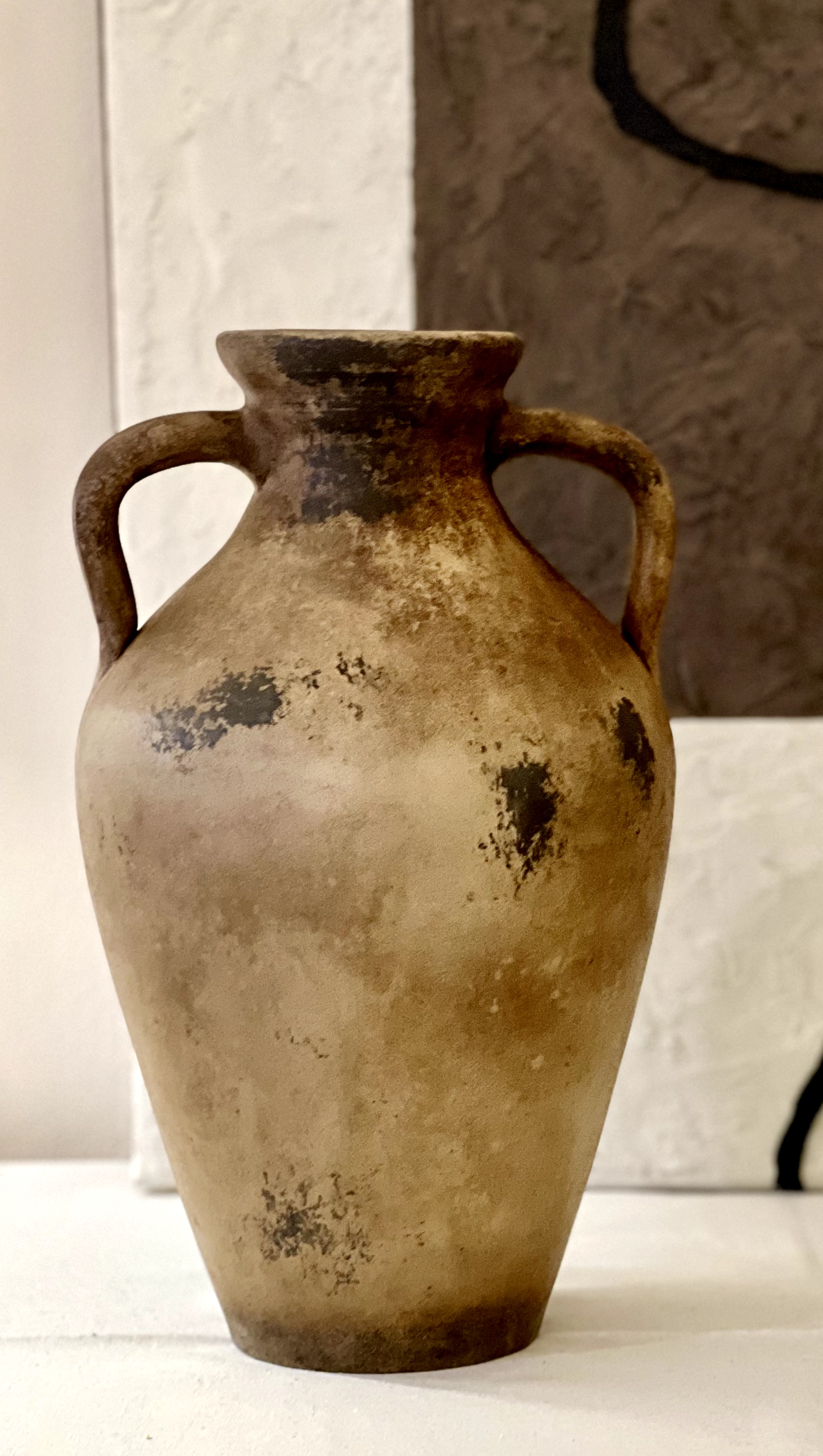 گلدان پتینه دو دسته
