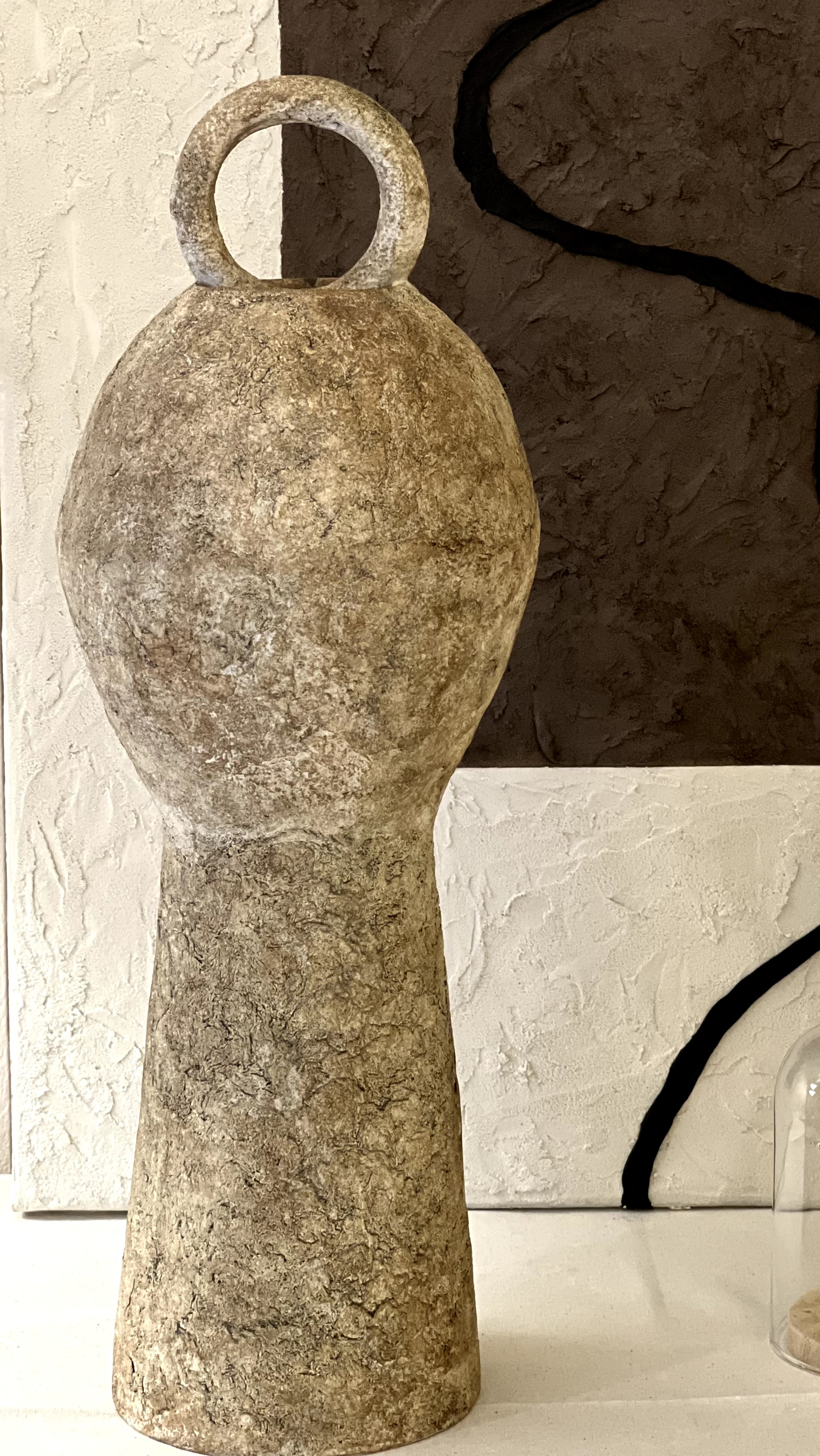 گلدان پتینه تک حلقه سمیرا