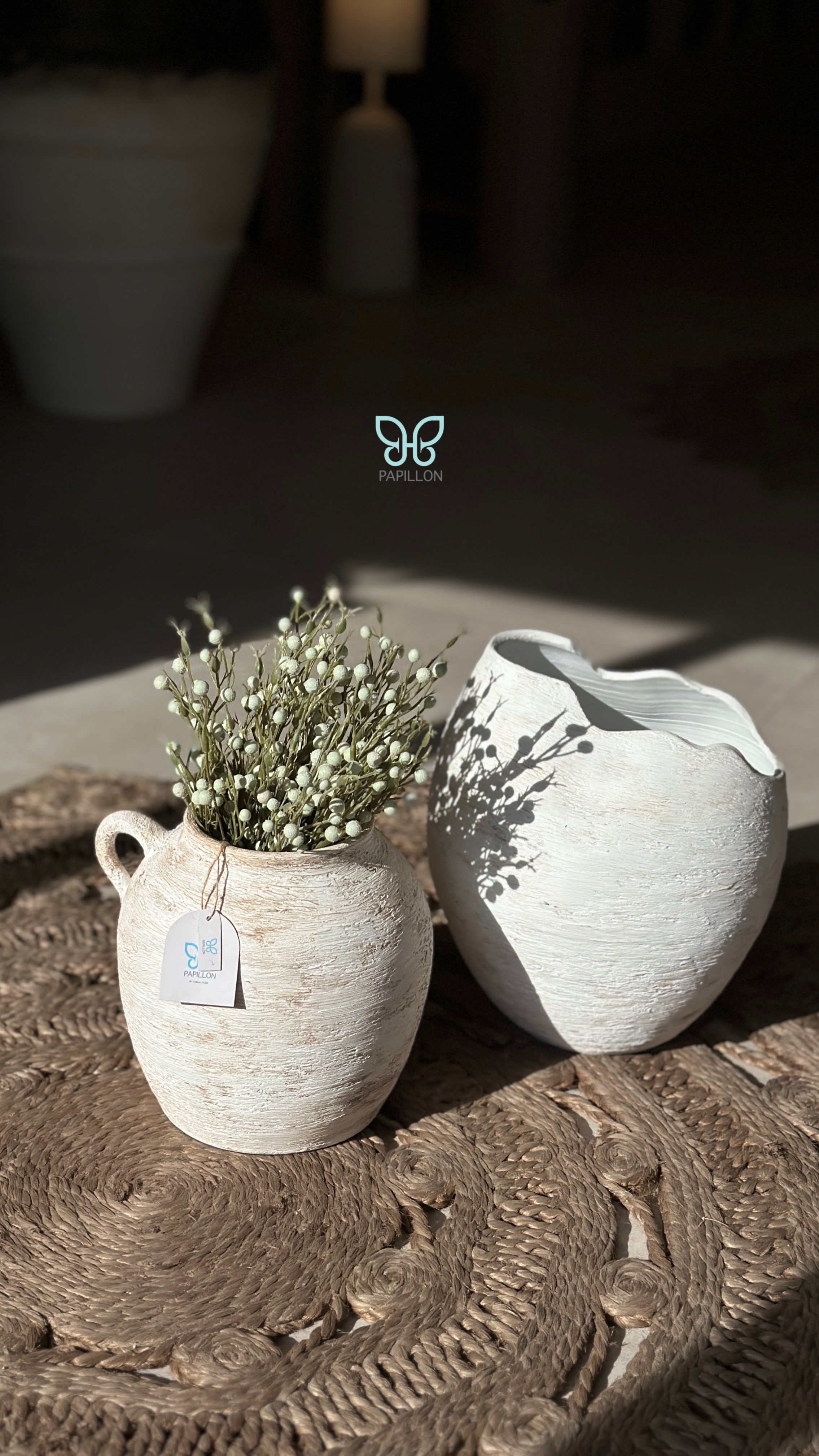 گلدان پتینه پینترستی خطی برجسته