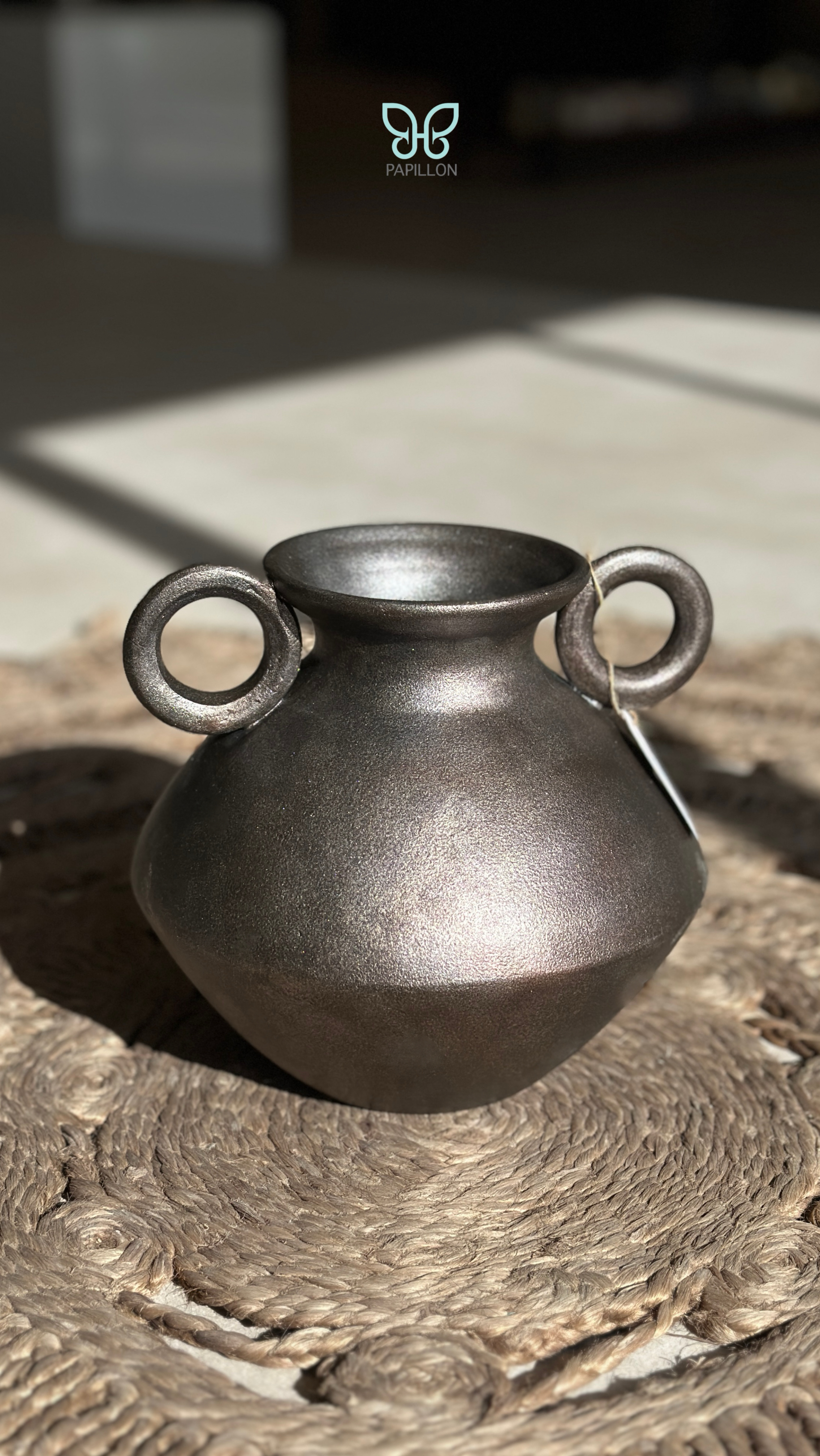 گلدان پتینه فلزی باراد